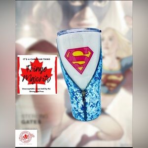 Superhero epoxy glitter zipper tumbler,30oz stainless steel,insulated,travel mug